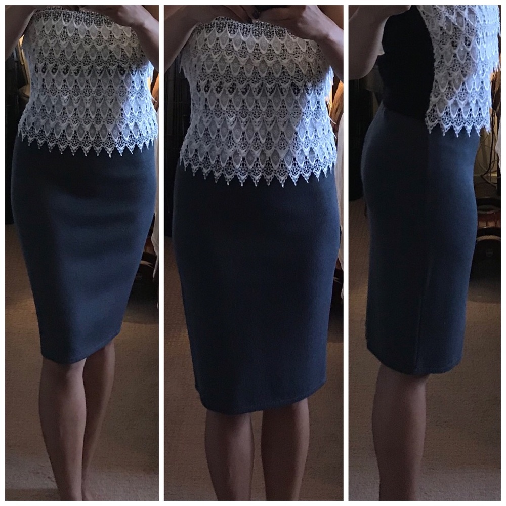 St. John Separates Gray Pencil Skirt - Picture 3 of 3